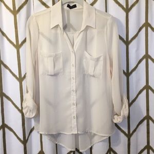 White sheer blouse